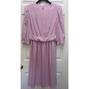 Lady Carol Of New York Vintage Pink Dress Size 12